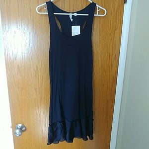 NWT black Anthropologie ruffle bottom slip
